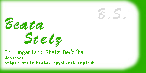 beata stelz business card